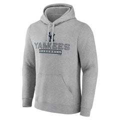 New York Yankees Evanston Stencil Pullover Hoodie - Gray Hoodies