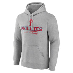 Philadelphia Phillies Evanston Stencil Pullover Hoodie - Gray Hoodies