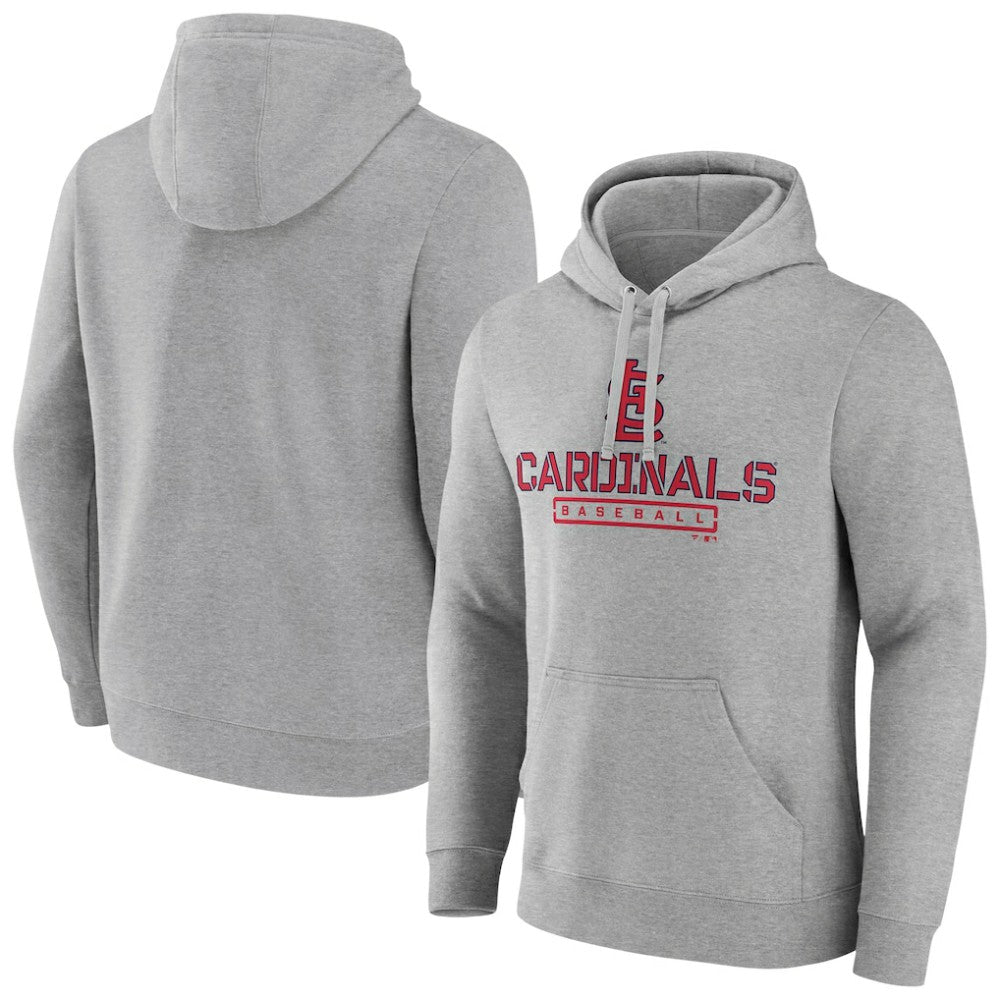 St. Louis Cardinals Evanston Stencil Pullover Hoodie - Gray Hoodies