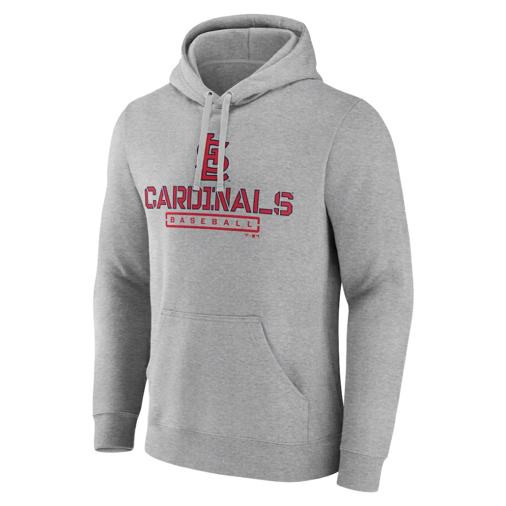 St. Louis Cardinals Evanston Stencil Pullover Hoodie - Gray Hoodies