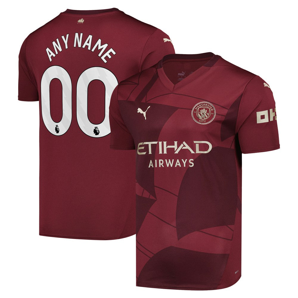 Manchester City 2024/25 Third Replica Custom Jersey Burgundy