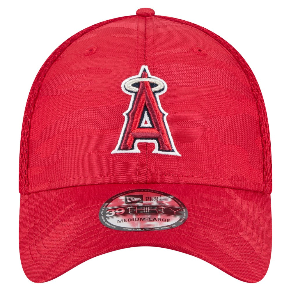 Los Angeles Angels New Era Subtle Camo 39THIRTY Flex Hat - Red Hats