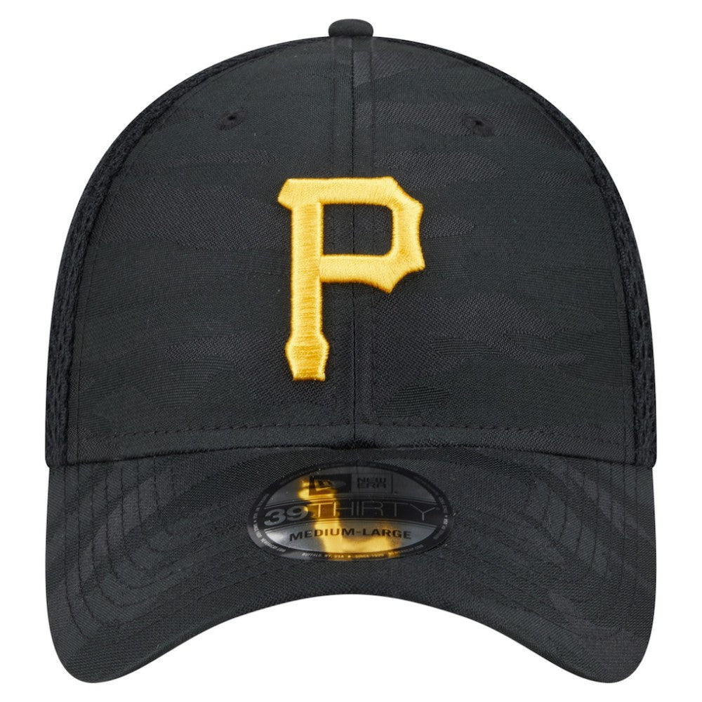 Pittsburgh Pirates New Era Subtle Camo 39THIRTY Flex Hat - Black Hats