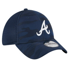 Atlanta Braves New Era Subtle Camo 39THIRTY Flex Hat - Navy Hats