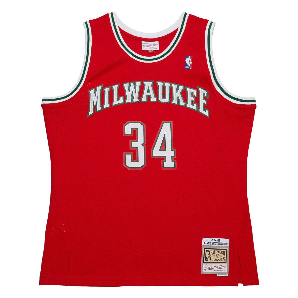 Giannis Antetokounmpo Milwaukee Bucks 2014/15 Hardwood Classics Swingman Jersey Red
