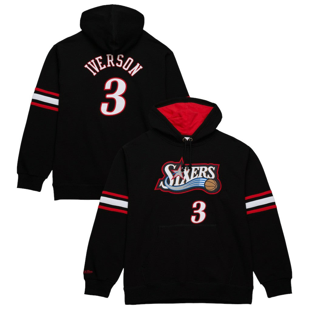 Allen Iverson Philadelphia 76ers Name & Number Pullover Hoodie Black