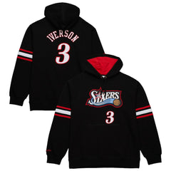 Allen Iverson Philadelphia 76ers Name & Number Pullover Hoodie Black