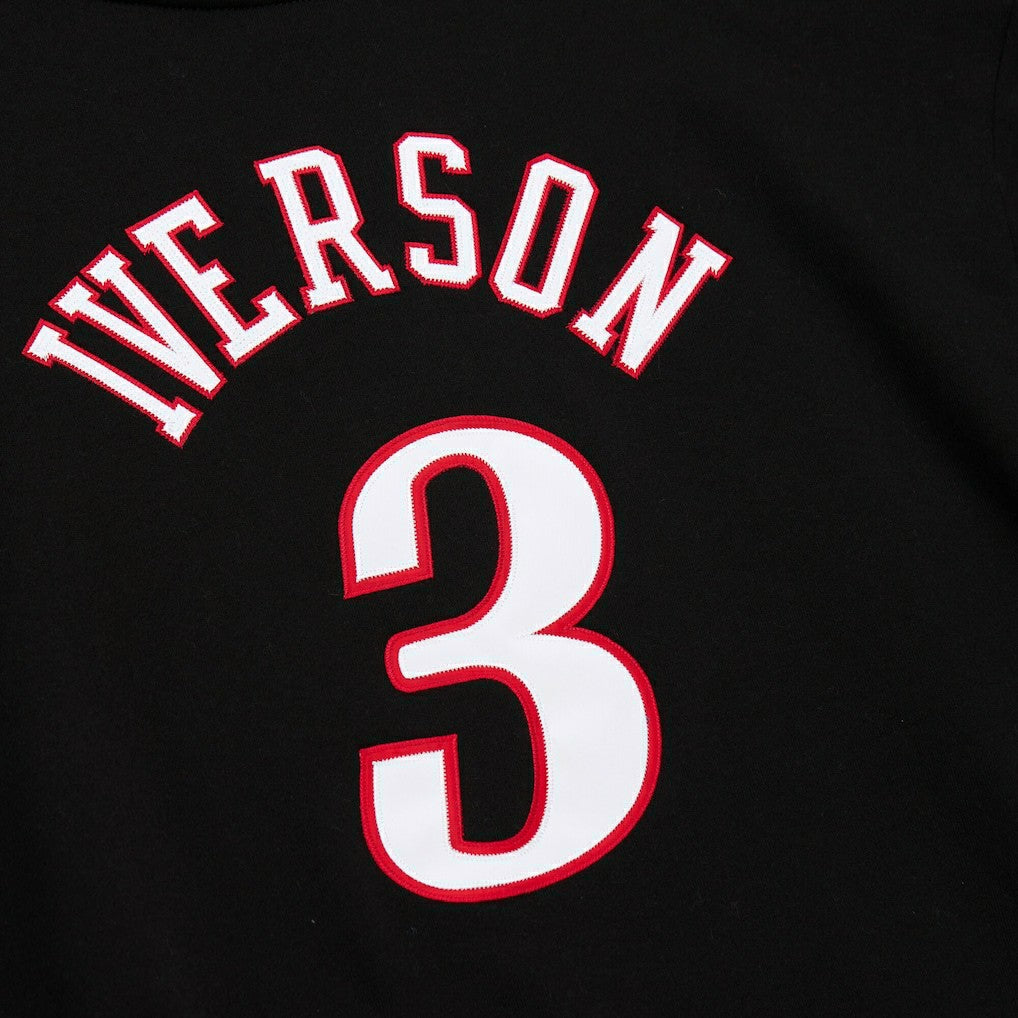 Allen Iverson Philadelphia 76ers Name & Number Pullover Hoodie Black