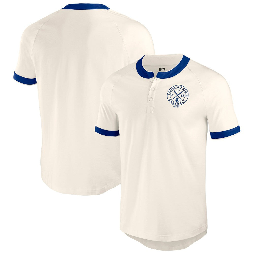 Kansas City Royals Darius Rucker Collection by Fanatics Henley Raglan T-Shirt - White T-shirts