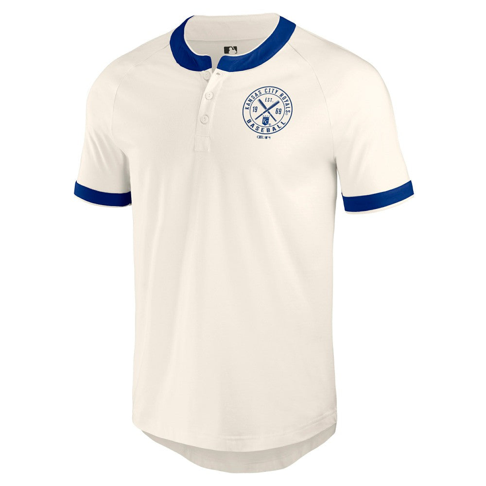 Kansas City Royals Darius Rucker Collection by Fanatics Henley Raglan T-Shirt - White T-shirts