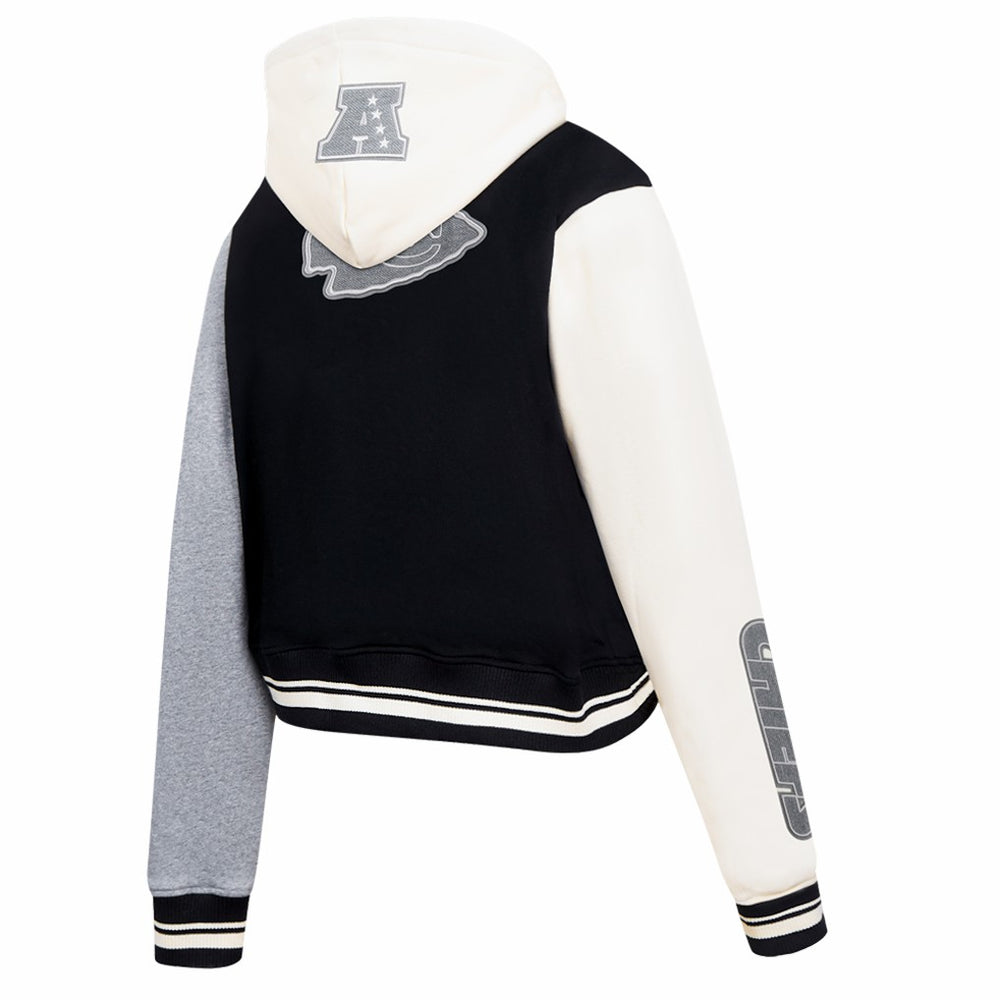 Kansas City Chiefs Pro Standard Women's Reverse French Terry Colorblock Full-Zip Hoodie Gray