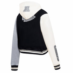 Kansas City Chiefs Pro Standard Women's Reverse French Terry Colorblock Full-Zip Hoodie Gray