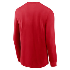 Cincinnati Reds Nike Local Logo Swoosh Lockup Long Sleeve T-Shirt - Red T-shirts