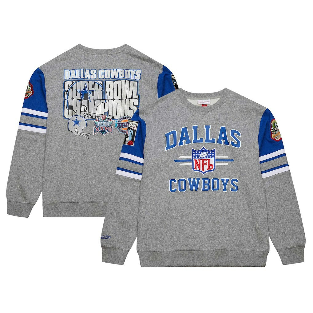 Dallas Cowboys Vintage Logo Pullover Sweatshirt Heather Gray