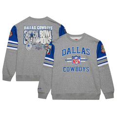 Dallas Cowboys Vintage Logo Pullover Sweatshirt Heather Gray