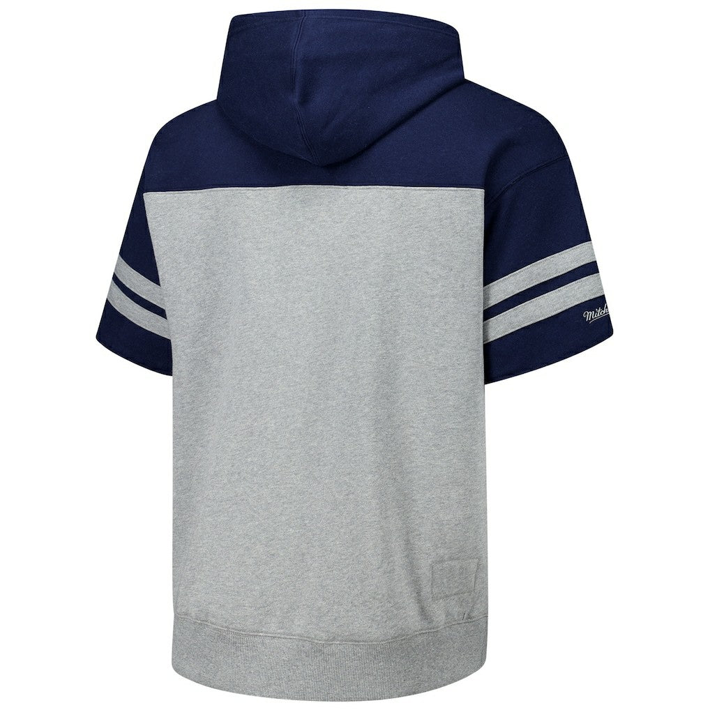 Dallas Cowboys Off Field Vintage Logo Short Sleeve Pullover Hoodie Gray