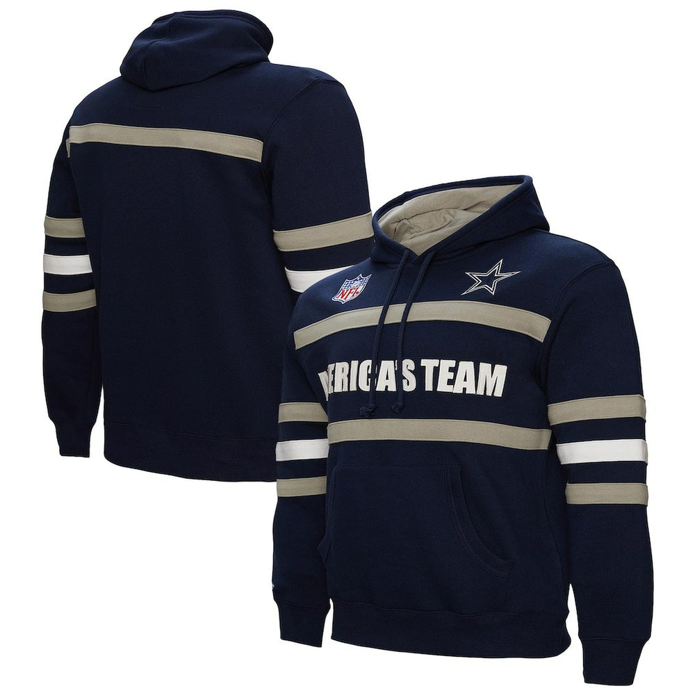 Dallas Cowboys America's Team Head Coach Pullover Hoodie Navy