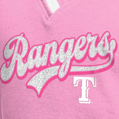 Texas Rangers New Era Girls Youth Mommy & Me Raglan V-Neck T-Shirt - Pink T-shirts
