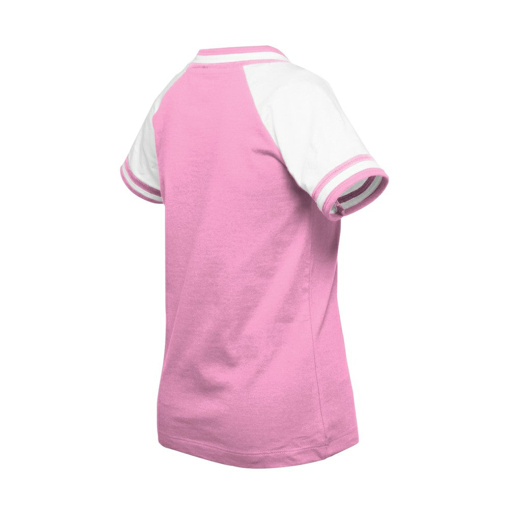 San Francisco Giants New Era Girls Youth Mommy & Me Raglan V-Neck T-Shirt - Pink T-shirts