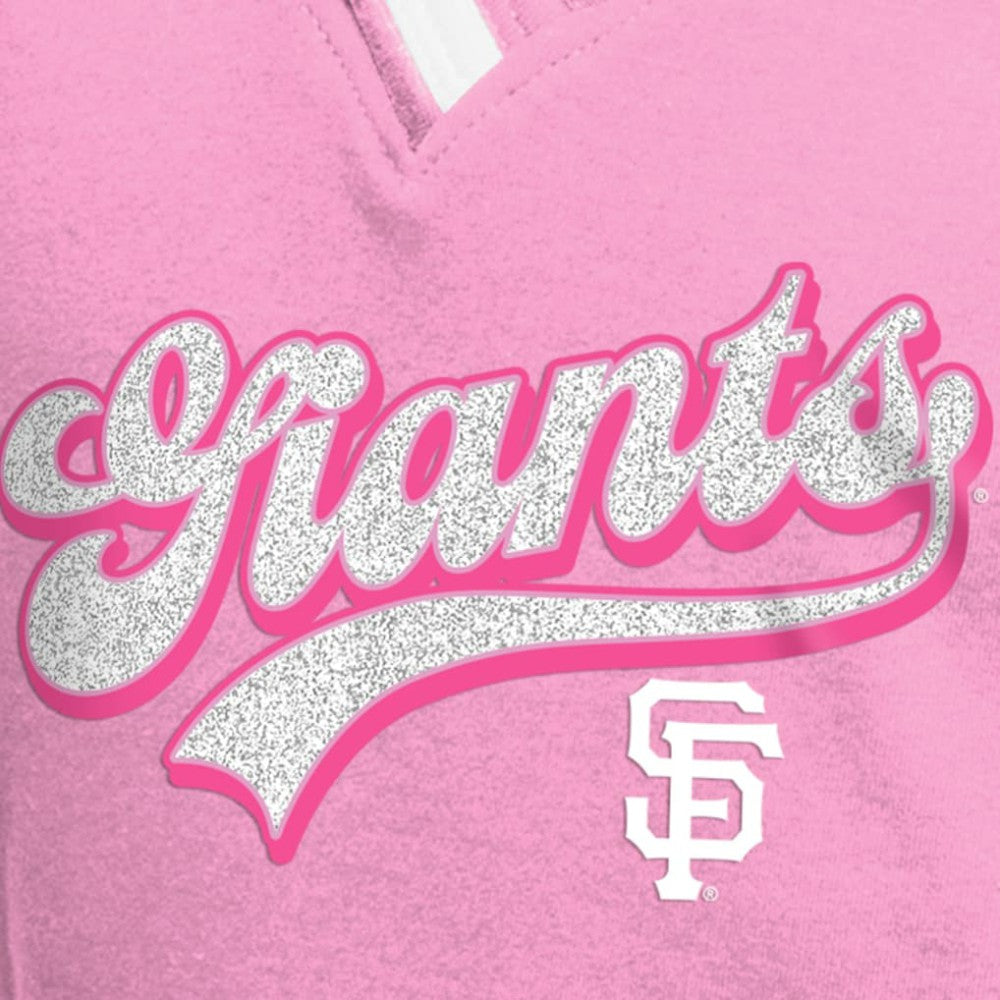 San Francisco Giants New Era Girls Youth Mommy & Me Raglan V-Neck T-Shirt - Pink T-shirts