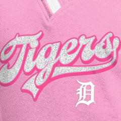 Detroit Tigers New Era Girls Youth Mommy & Me Raglan V-Neck T-Shirt - Pink T-shirts