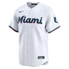 Miami Marlins Nike Home Limited Jersey - White Jerseys