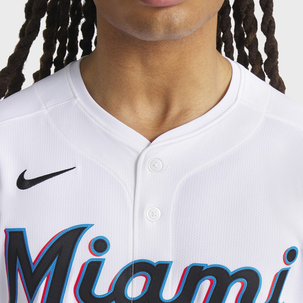 Miami Marlins Nike Home Limited Jersey - White Jerseys