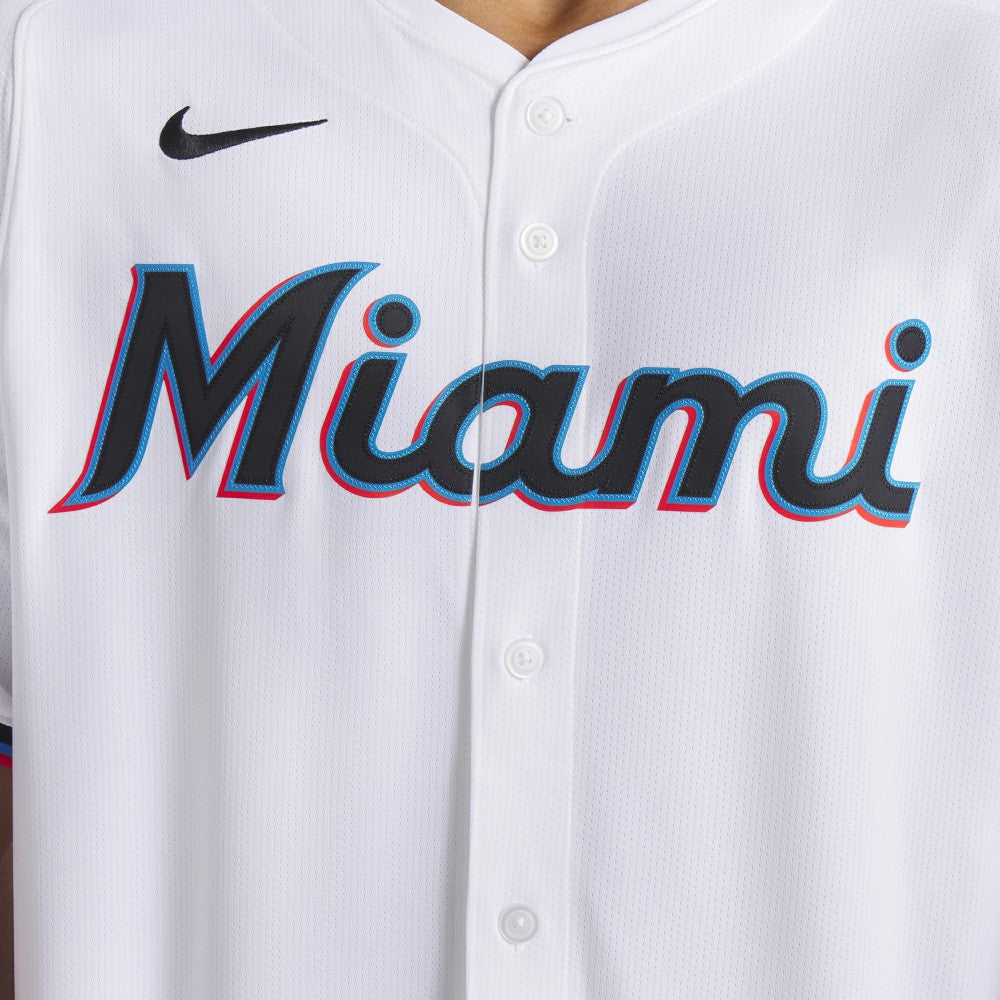 Miami Marlins Nike Home Limited Jersey - White Jerseys