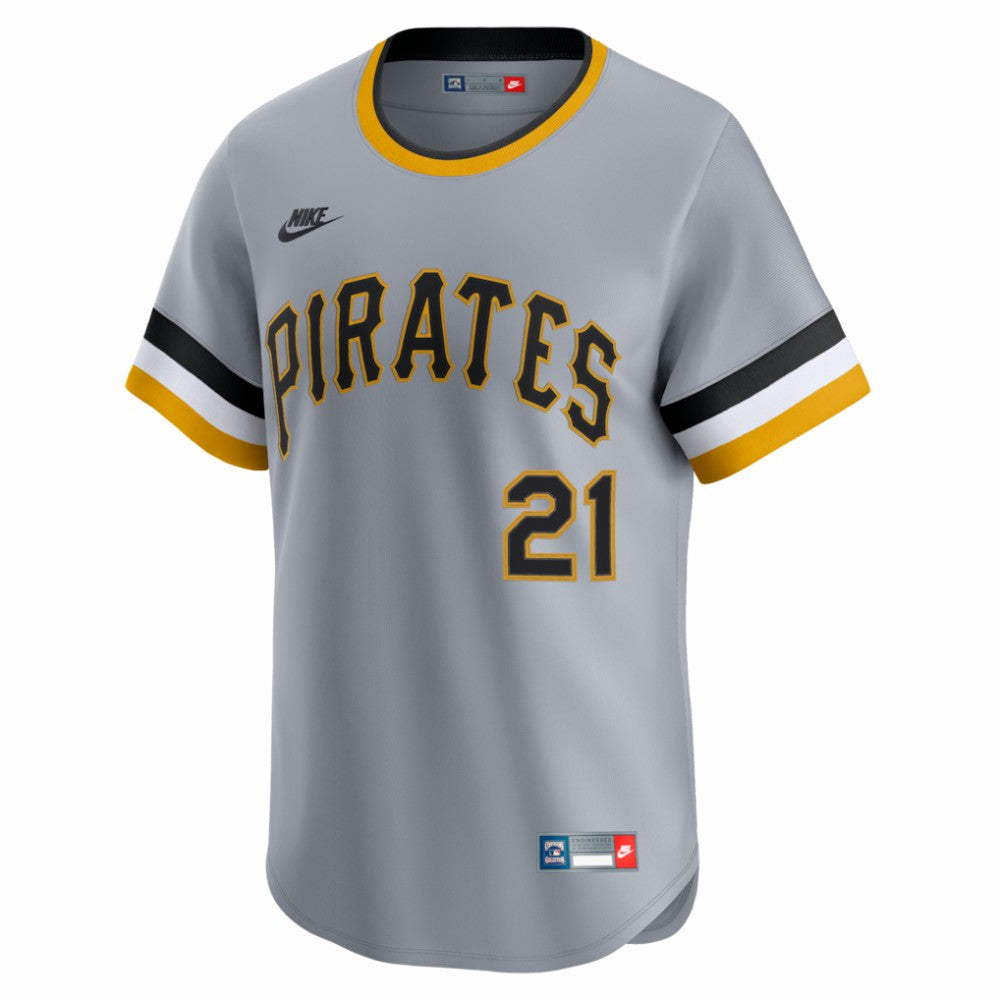 Roberto Clemente Pittsburgh Pirates Nike Throwback Cooperstown Collection Limited Jersey - Gray Jerseys