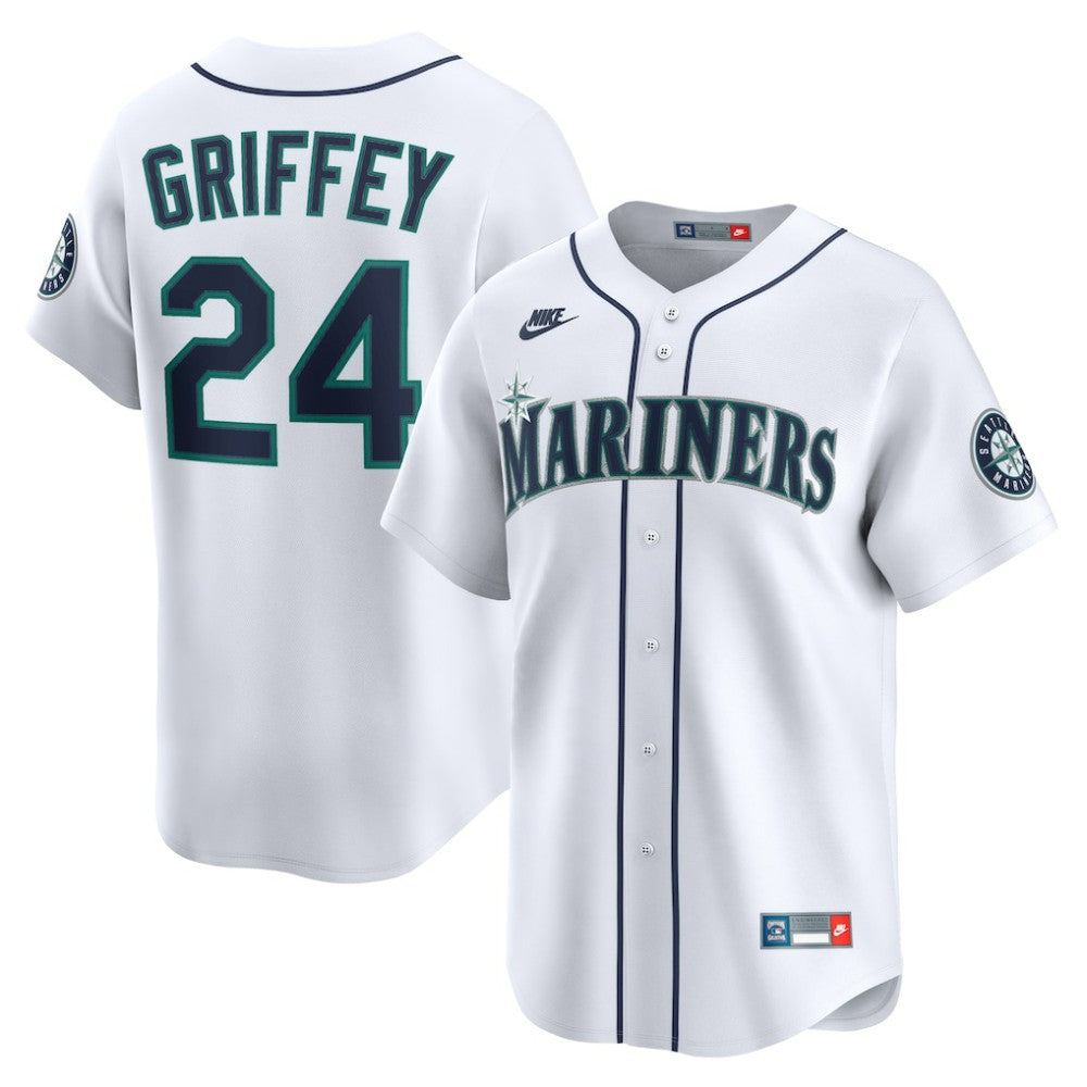 Ken Griffey Jr. Seattle Mariners Nike Throwback Cooperstown Collection Limited Jersey - White Jerseys