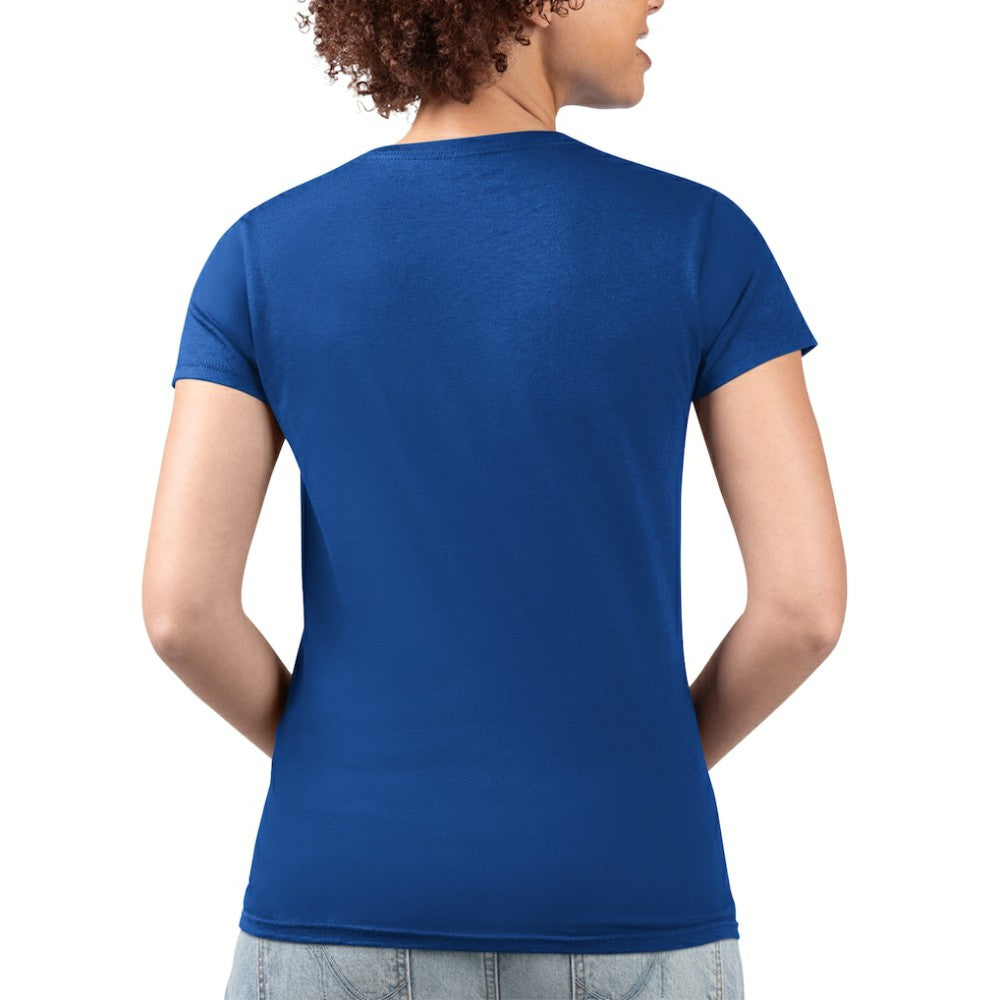 Philadelphia Phillies G-III 4Her by Carl Banks Women's Super-Slim Fit Lightweight Flowers Graphic V-Neck T-Shirt - Royal T-shirts