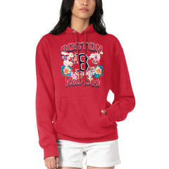 Boston Red Sox G-III 4Her by Carl Banks Women's Flowers Graphic Pullover Hoodie - Red Hoodies
