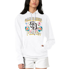 San Diego Padres G-III 4Her by Carl Banks Women's Flowers Graphic Pullover Hoodie - White Hoodies