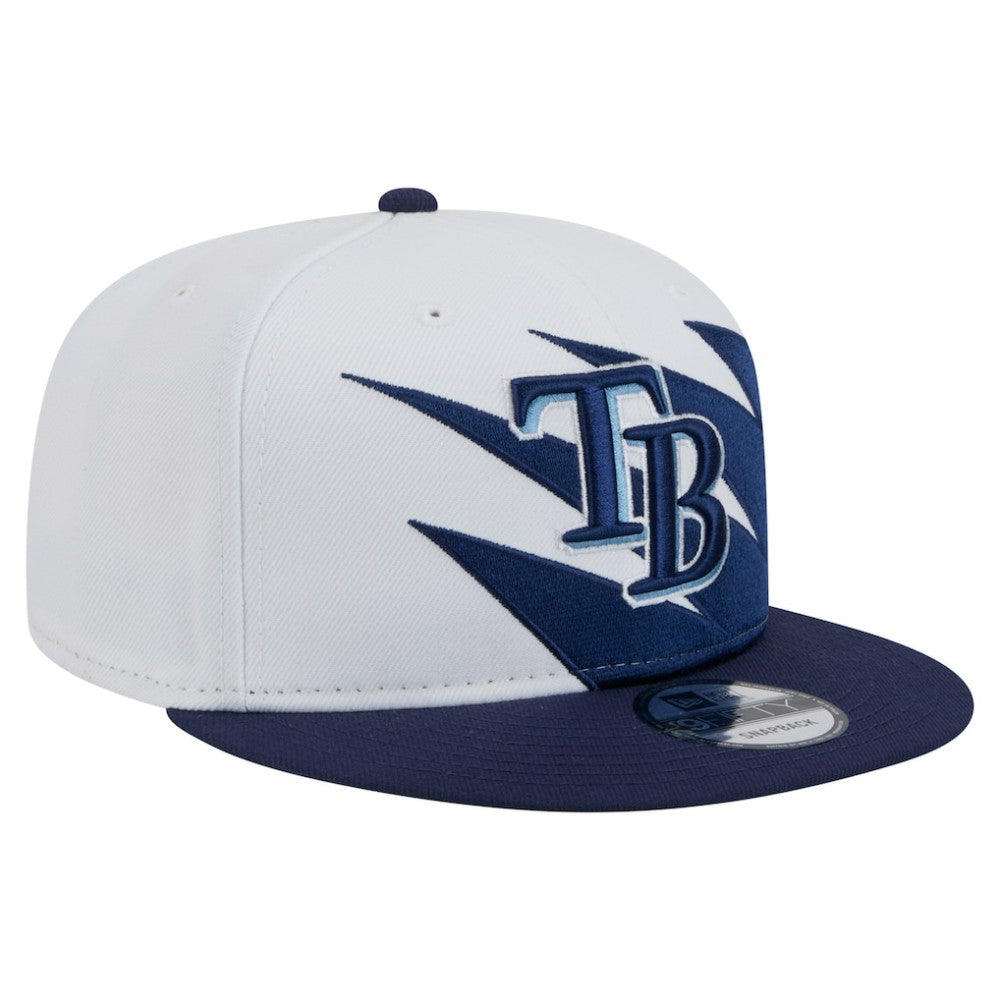 Tampa Bay Rays New Era Jagged 9FIFTY Snapback Hat - Navy/White Hats