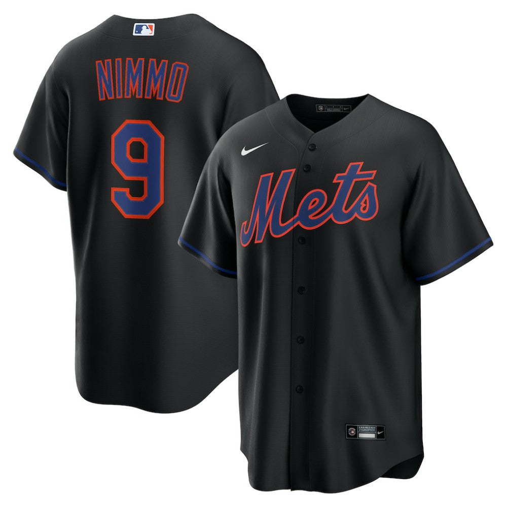 Brandon Nimmo New York Mets Nike Alternate Replica Jersey - Black Jerseys