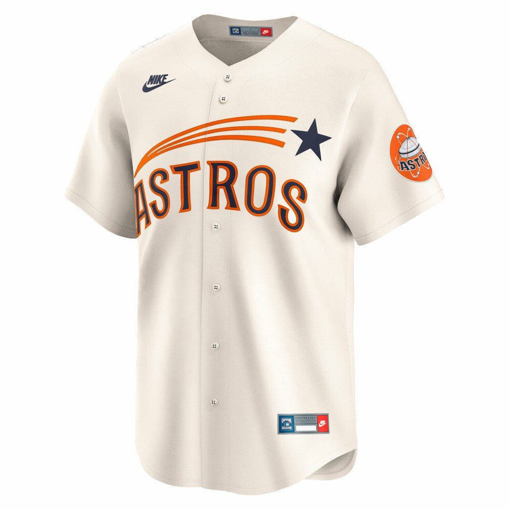 Houston Astros Nike Cooperstown Collection Limited Jersey - Cream Jerseys