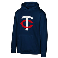 Minnesota Twins Youth Primary Logo Pullover Hoodie - Navy Hoodies