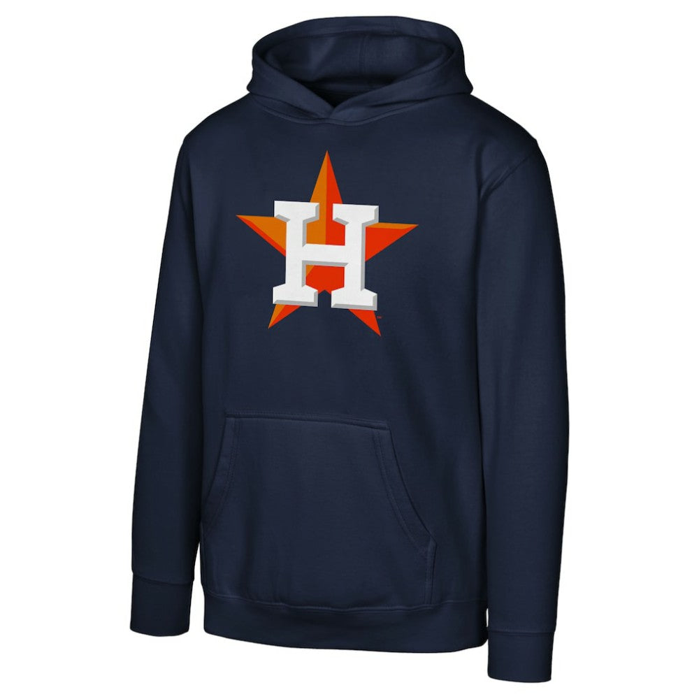 Houston Astros Youth Primary Logo Pullover Hoodie - Navy Hoodies