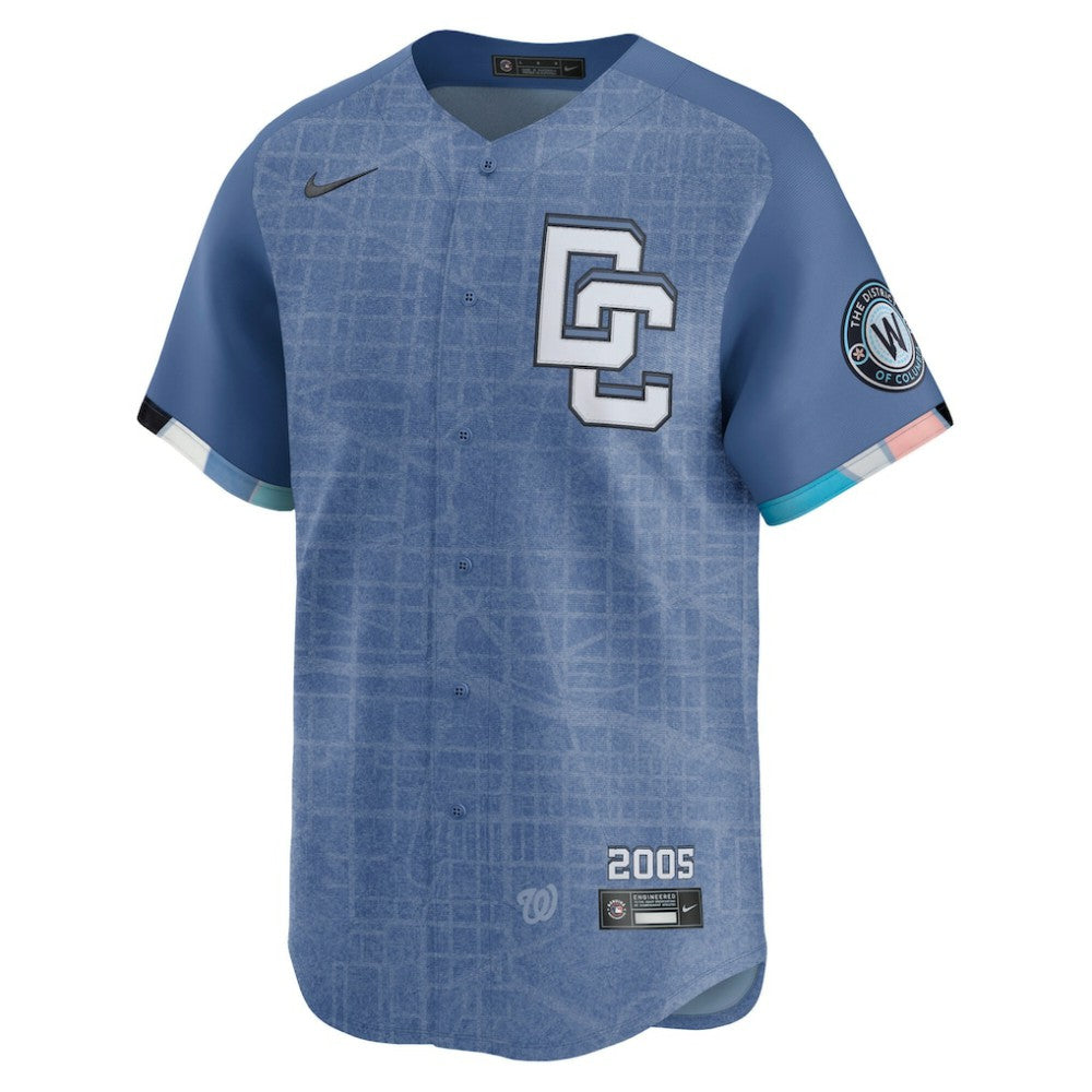 CJ Abrams Washington Nationals Nike 2025 City Connect Limited Jersey - Blue Jerseys