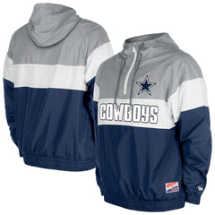 Dallas Cowboys New Era Pullover Quarter-Zip Hoodie Jacket Navy
