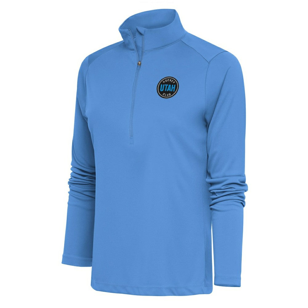 NHL Utah Mammoth Antigua Women's Tribute Half-Zip Pullover Top - Light Blue