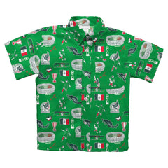 Mexico National Team Vive La Fete Youth Impressions Artwork Button-Up Shirt Green sale