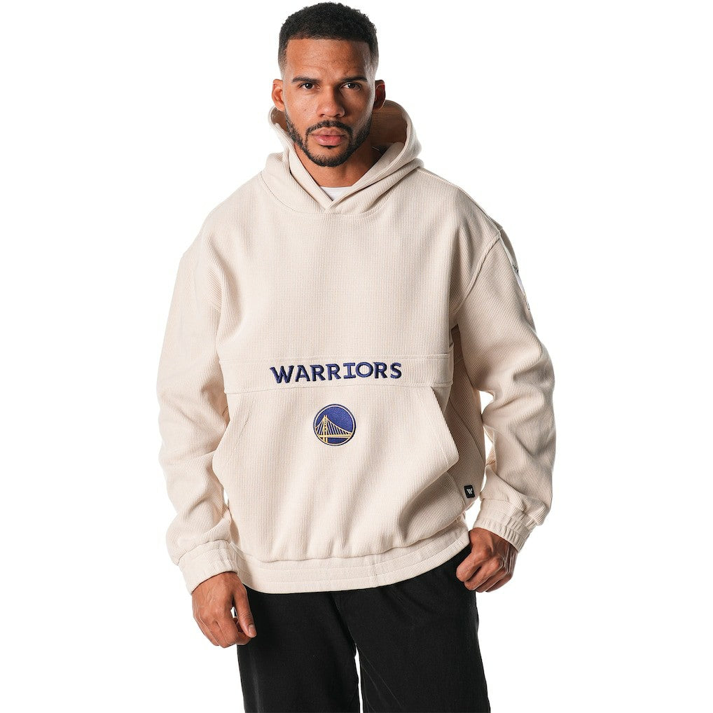 Golden State Warriors The Wild Collective Unisex Corduroy Tri-Blend Pullover Hoodie Cream