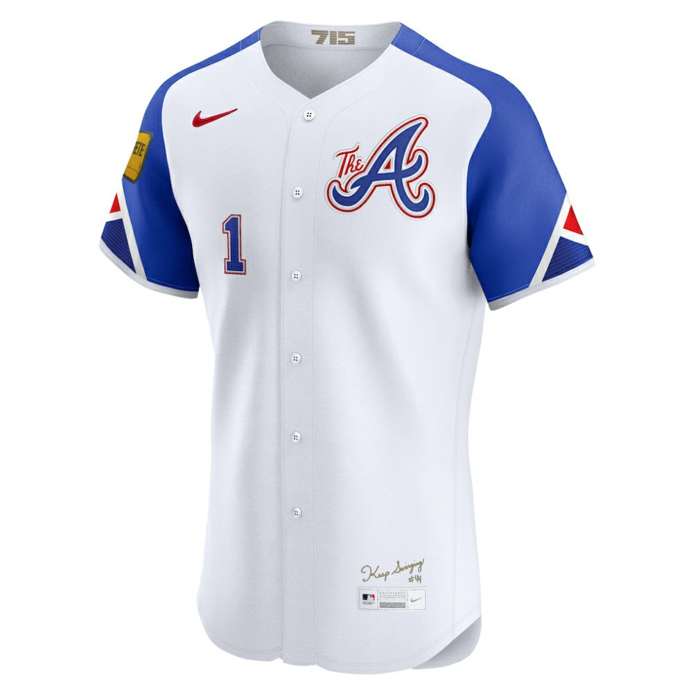Ozzie Albies Atlanta Braves Nike City Connect Elite Jersey - White Jerseys