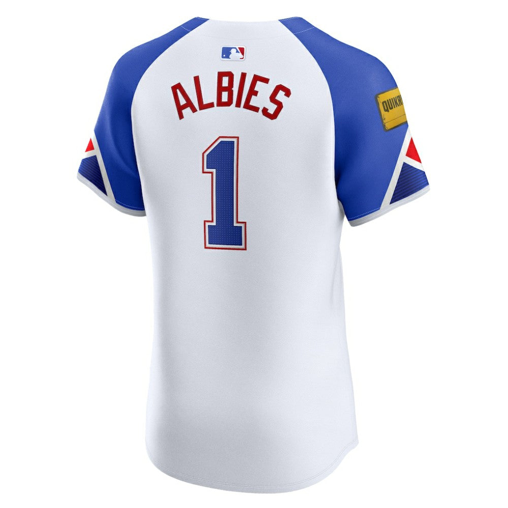 Ozzie Albies Atlanta Braves Nike City Connect Elite Jersey - White Jerseys