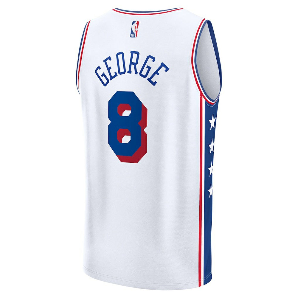 Paul George Philadelphia 76ers Fast Break Replica Player Jersey Association Edition White