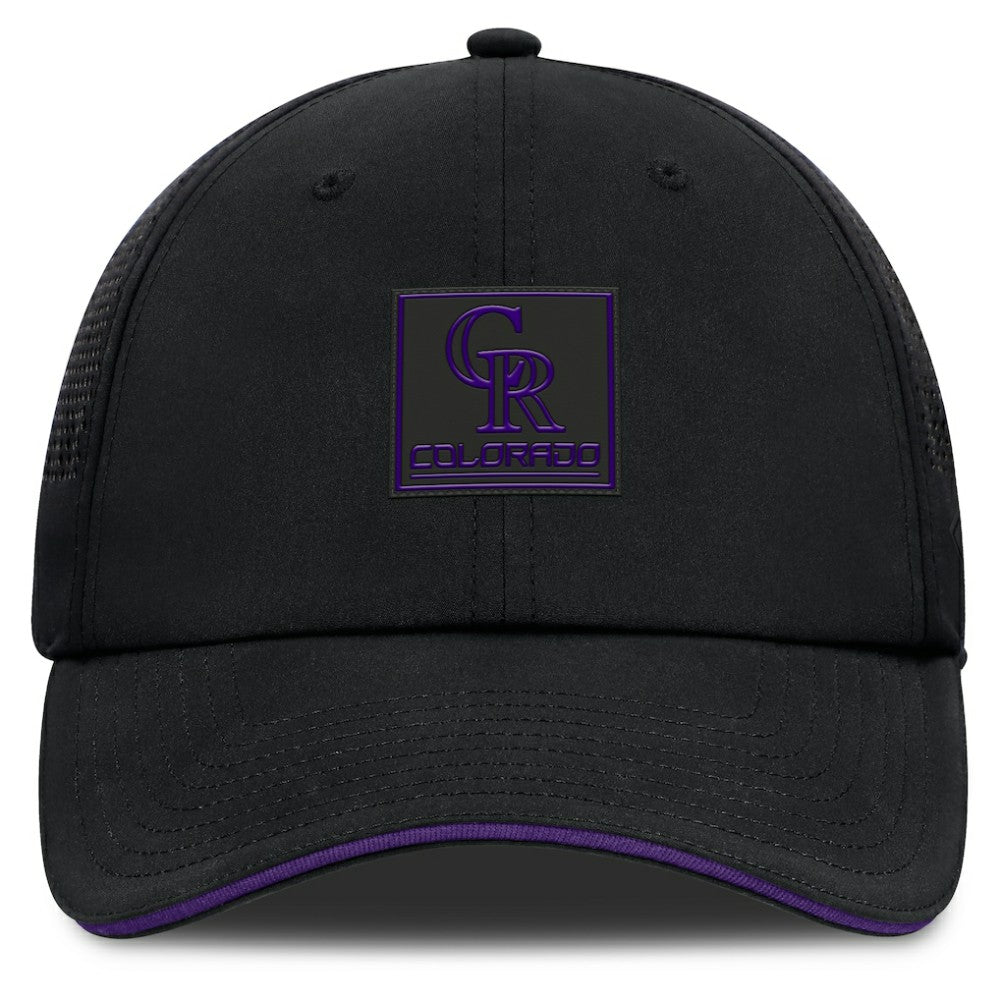 Colorado Rockies Fanatics Level Up Driver Adjustable Hat - Black Hats