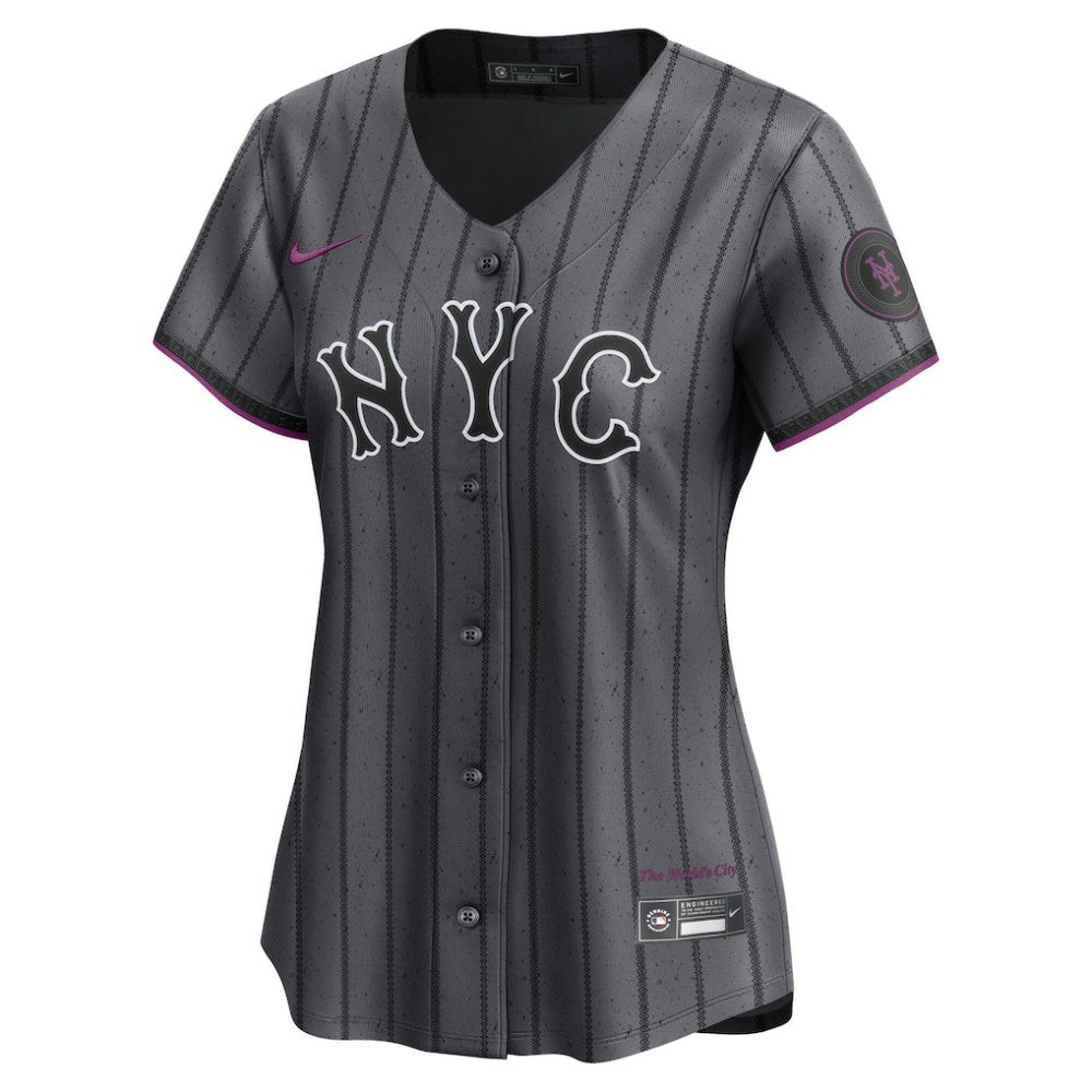 New York Mets Nike Women's City Connect Limited Jersey - Gray Jerseys
