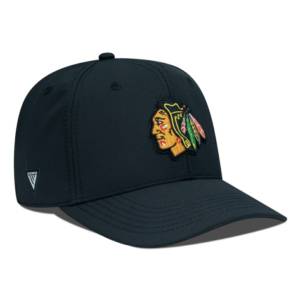NHL Chicago Blackhawks Levelwear Rise Flex Hat - Black