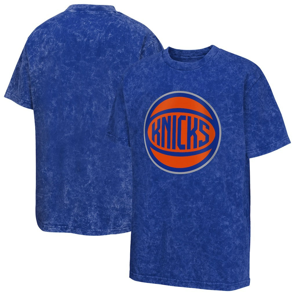 New York Knicks Youth Rugged Defense T-Shirt Blue